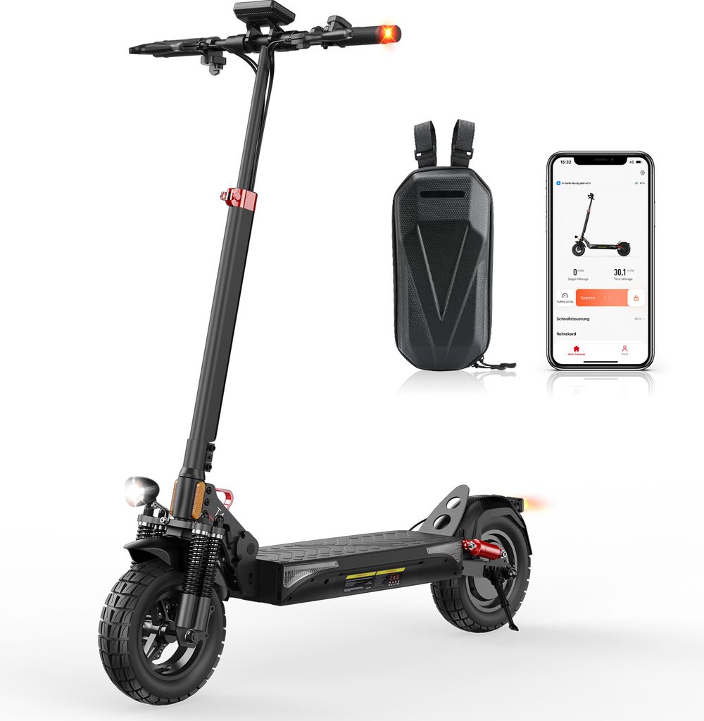 E Scooter mit Straßenzulassung, 10 Zoll Offroad Luftreifen, Produktbild 