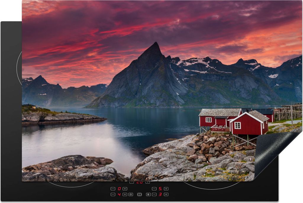 KitchenYeah© Herdabdeckplatte Rosa Sonnenaufgang auf den Produktbild 