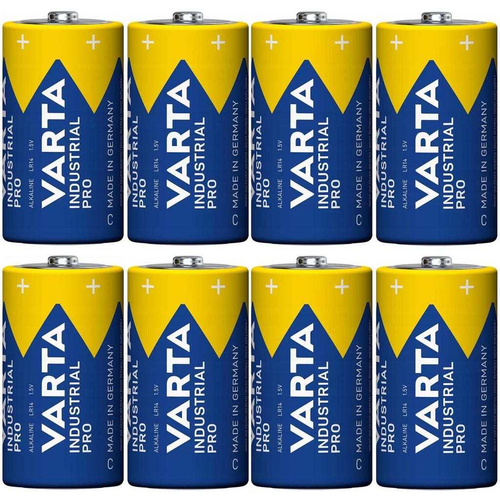 8x Batterie R-14 LR14 C 1,5 V Alkaline Varta Industrial Pro Produktbild 