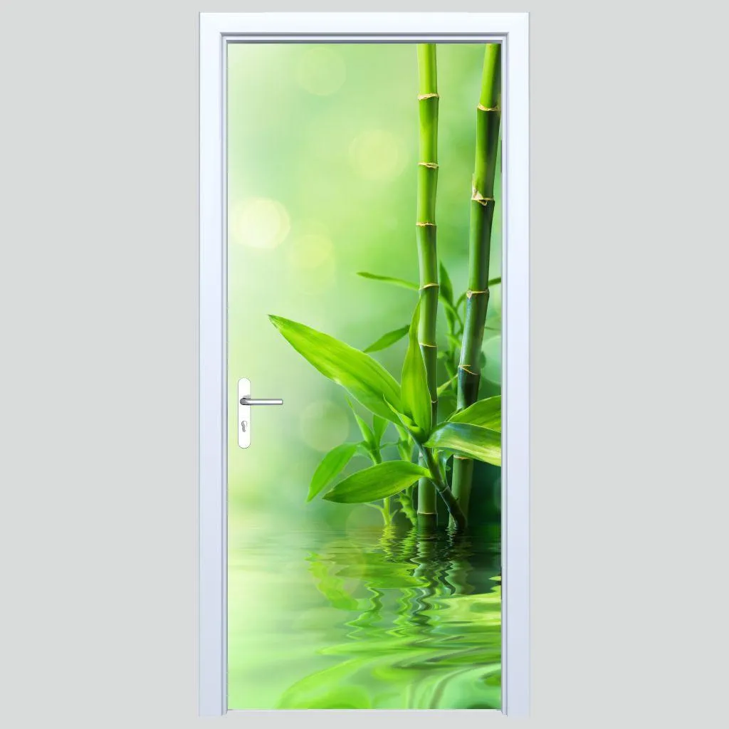 Adesivo Porta Zen 134PD in Tessuto Effetto Bambù | Rinnovo DIY