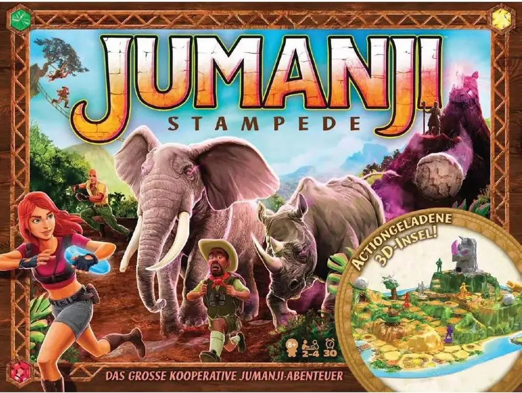 Jeu de société Jumanji Stampede, édition de collection en bois