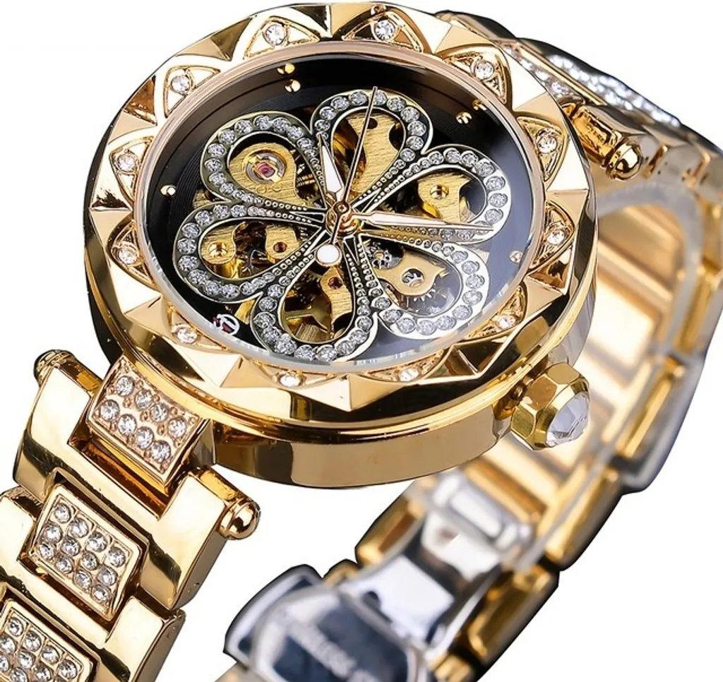 Montre Femme Élégante pour Soirée et Travail - Style Or et Noir Chic