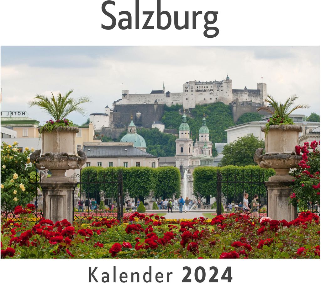 Salzburg (Wandkalender 2024, Kalender DIN A4 quer, Monatskalender im Querformat mit Kalendarium, Das perfekte Geschenk)