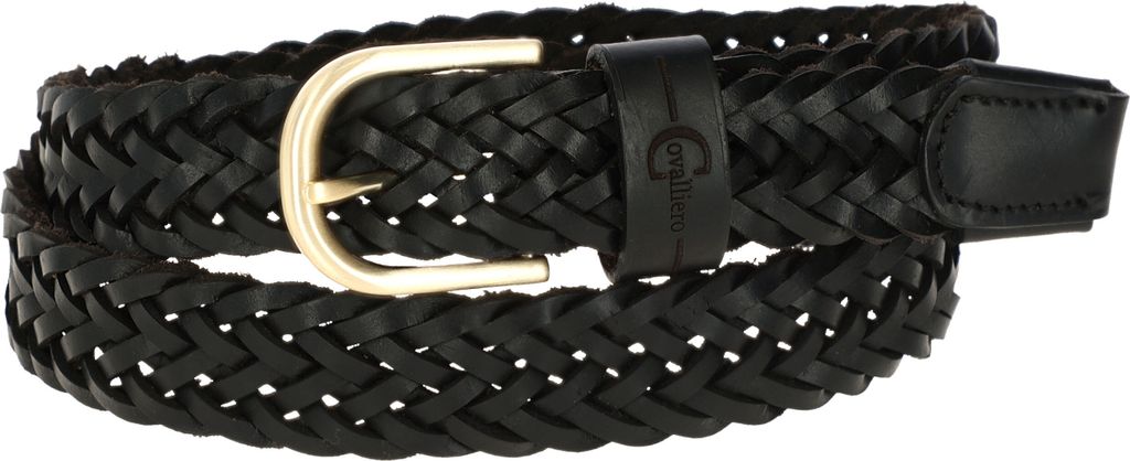 Covalliero Ledergürtel Uni black F/S 2023 Gürtel schwarz geflochten, Größe:105 cm