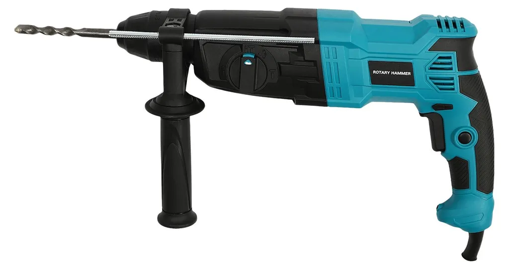 Marteau rotatif bleu 800W avec fonction 3 en 1 pour perçage béton