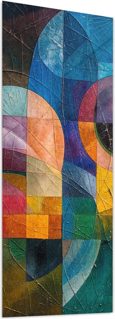 Glasbild 40x100cm in XXL für Wohnzimmer, Schlafzimmer Motiv Abstrakte Farben