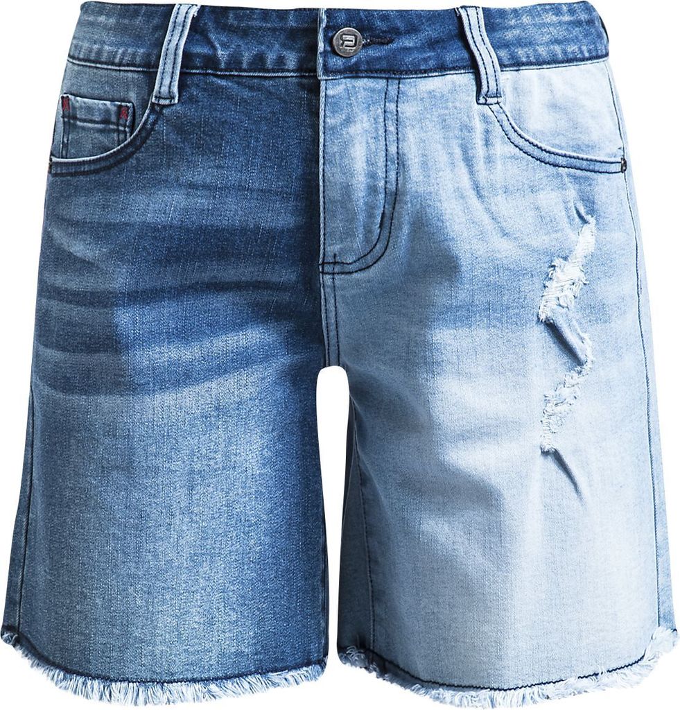 RED by EMP Damen hellblaue Jeans Shorts mit Destroy Detail 27
