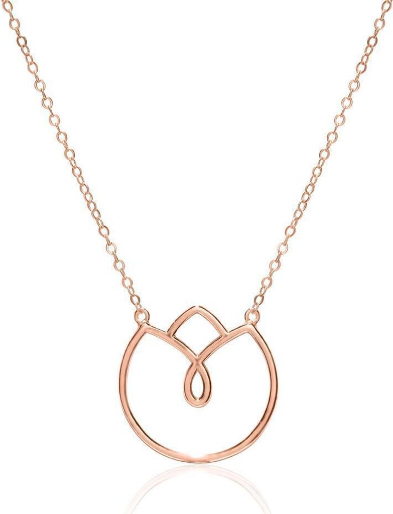 lanii Damenkette Blüte aus Sterlingsilber, rosévergoldet