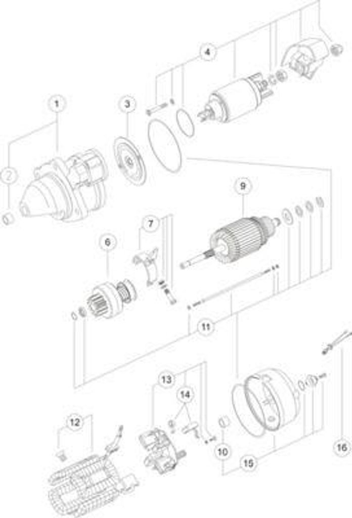 MAHLE MS 347 Starter Anlasser 2,8kW 12V LKW