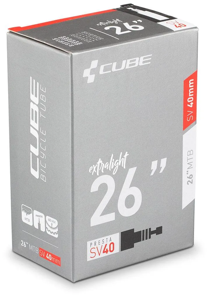 Chambre à air Cube MTB Presta 40mm Extra Light 26 pouces 1.50-2.35