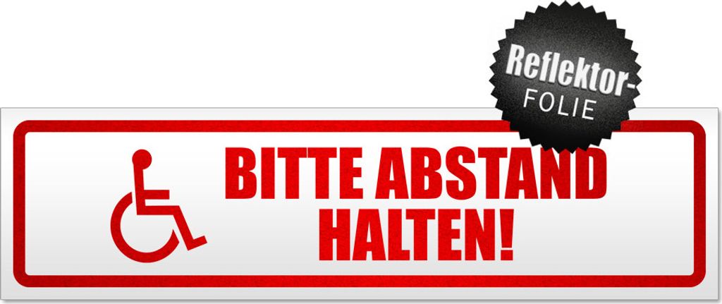 Bitte Abstand halten! Motiv 1 Magnetschild Schild magnetisch