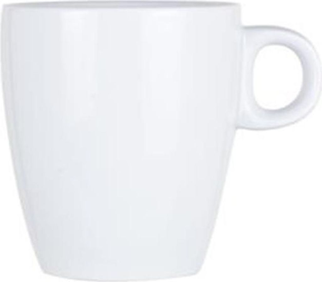 Gemütliche, trendige Tasse Essentials weiß, 19 cl, Box mit 6 Stück