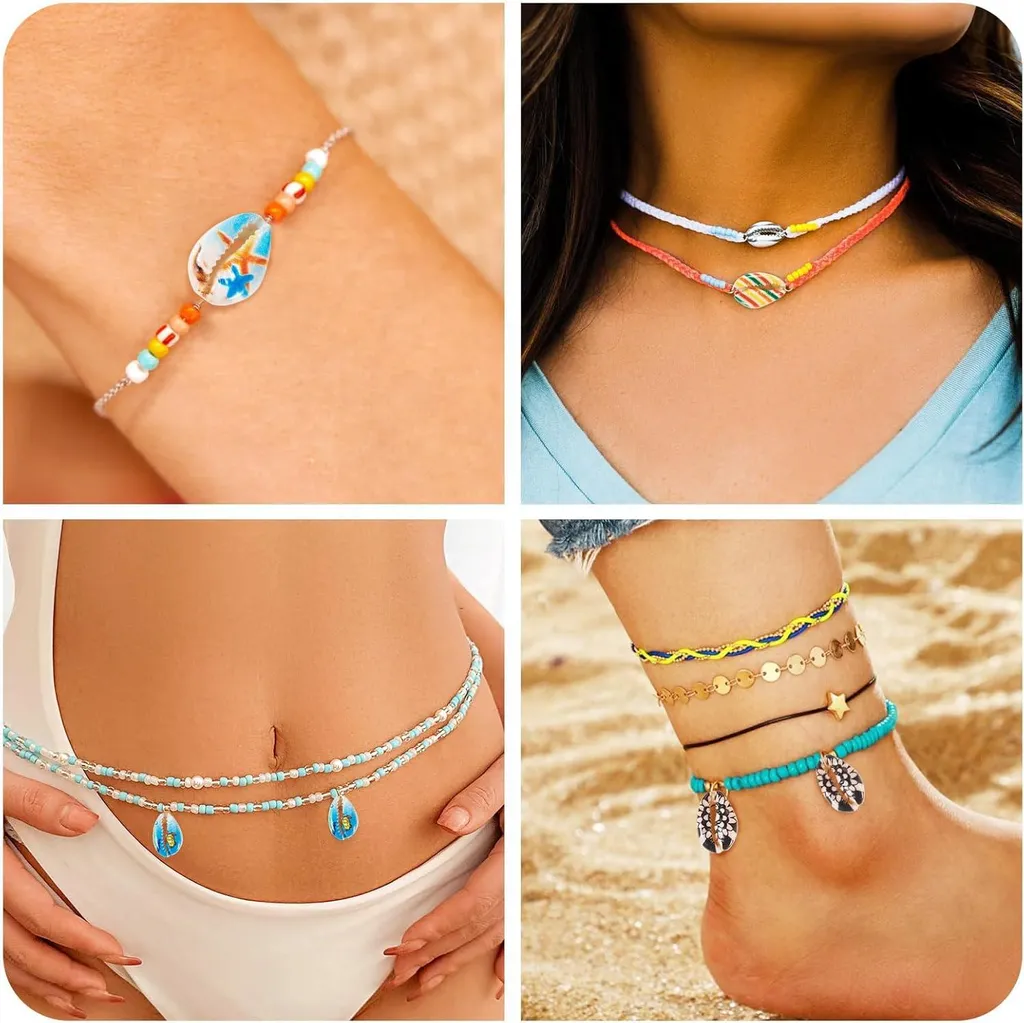 Réalisez vos Bijoux de Plage sans Percer : 56 Perles Cauris Spirale de Mer