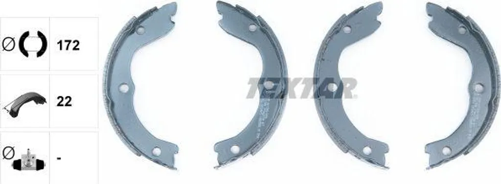 TEXTAR 91062700 Set Ganasce Freno a Mano per Nissan Interstar e X-Trail