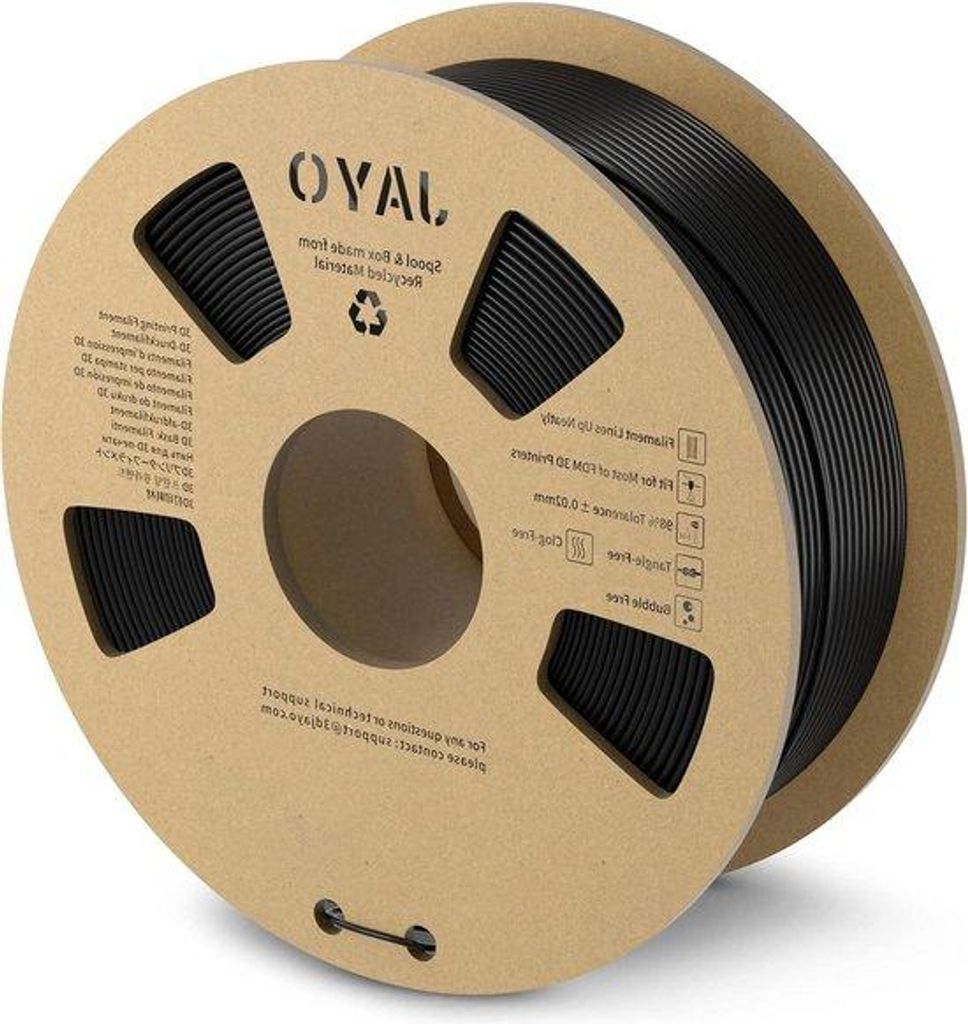 Černý PLA+ filament pro 3D tiskárny, cívka 11 kg Obrázek produktu 