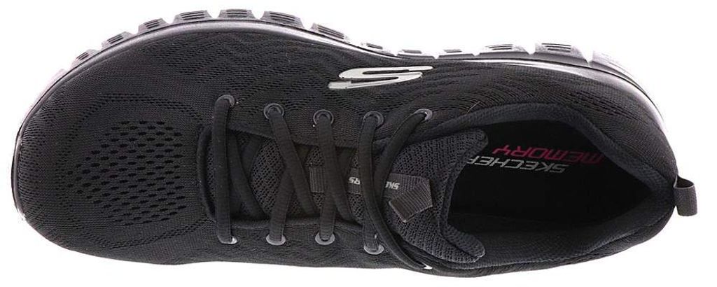 Skechers Damen Graceful Get Connected Sneakers, Black Mesh Produktbild 