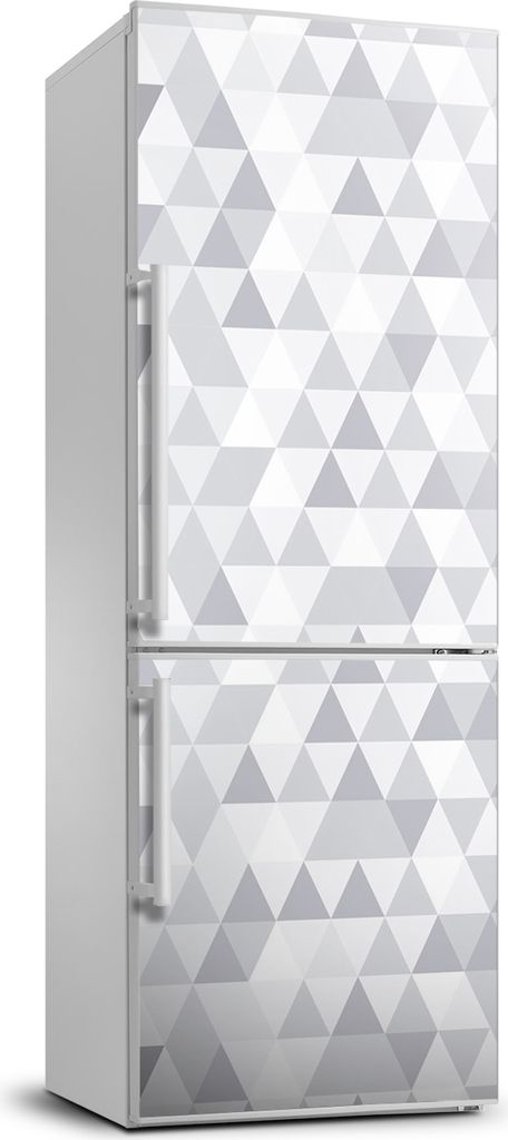 Tulup Kühlschrankdekoration - 70x190 cm - Aufkleber auf dem Kühlschrank - graue Dreiecke