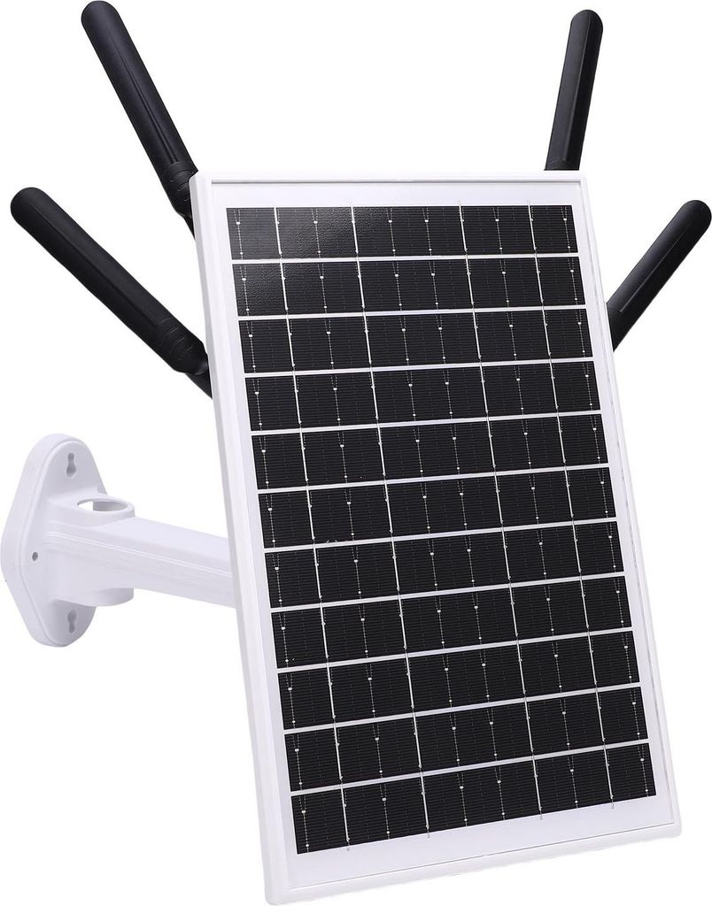 12W Solarbetriebener 4G LTE Modem Router 300Mbps Solar WiFi 6 Extender mit SIM Karten Slot 18000 MAh Batterie 150M Long Range IP66 Wasserdicht Schw...