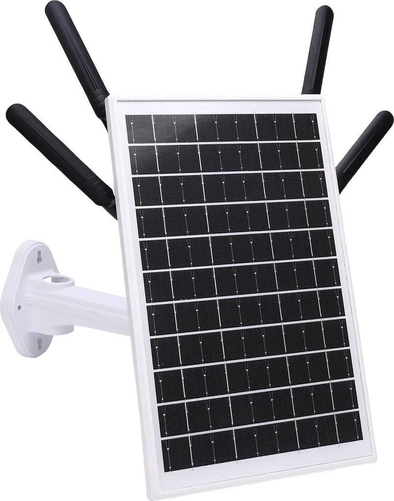 Routeur 4G LTE Solaire 300Mbps avec Batterie 18000mAh et Antenne Noire