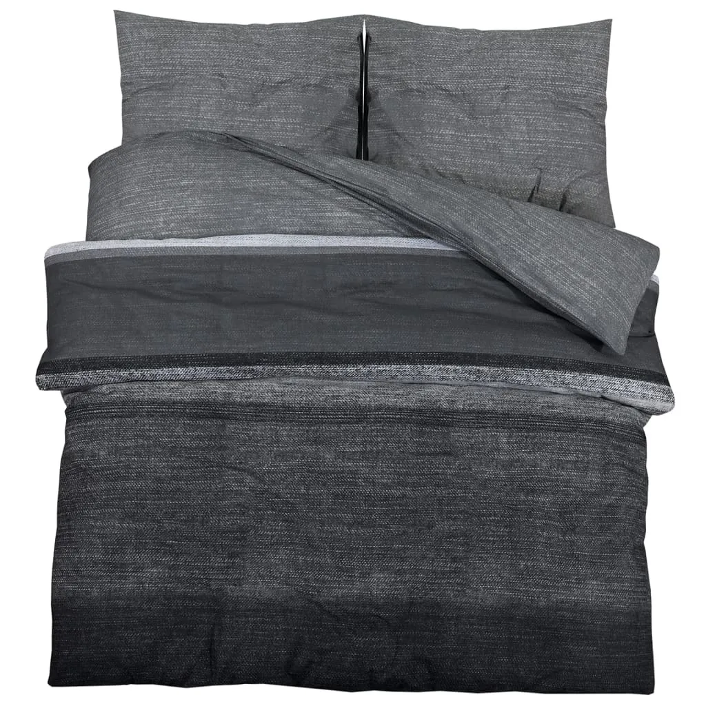 Set di biancheria da letto grigio scuro 260x240 cm in cotone