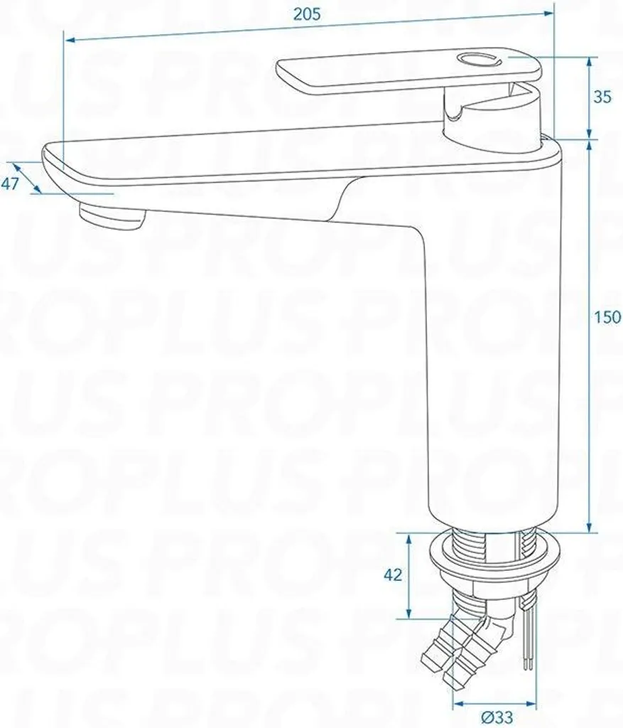 Mitigeur de cuisine chromé Ø33 mm - Robinet évier classique Silver