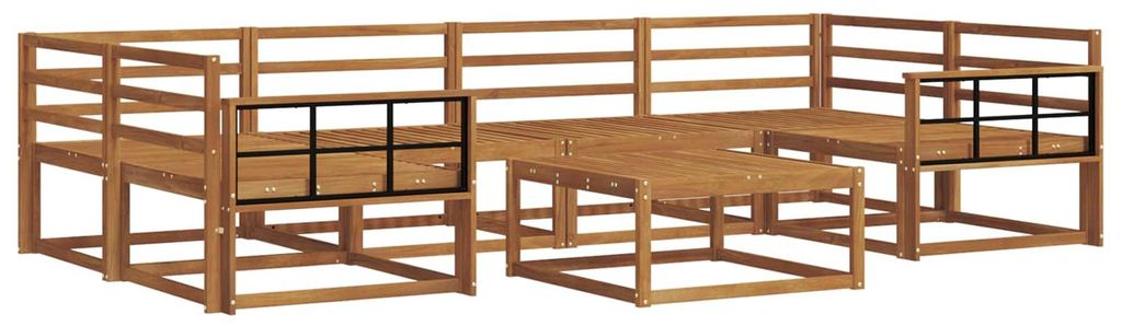 vidaXL Outdoor-Sofagarnitur 7 pcs Natur Massivholz Akazie