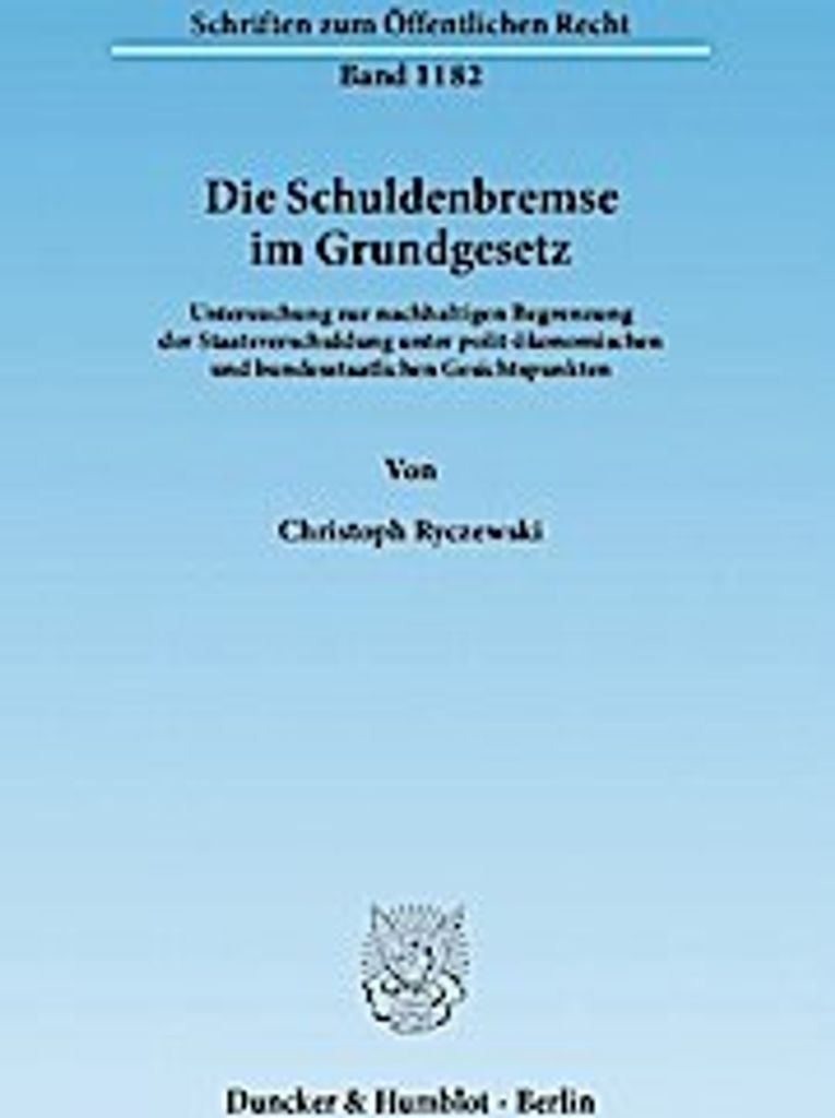Die Schuldenbremse im Grundgesetz