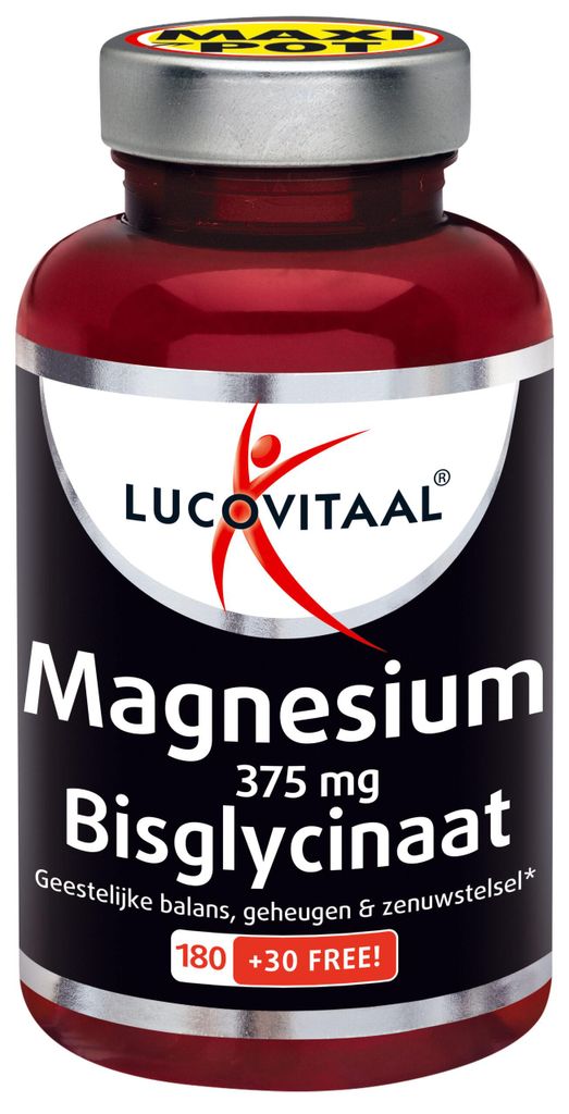 Lucovitaal Magnesium bisglycinaat 375mg - 210 Tabletten Productafbeelding 