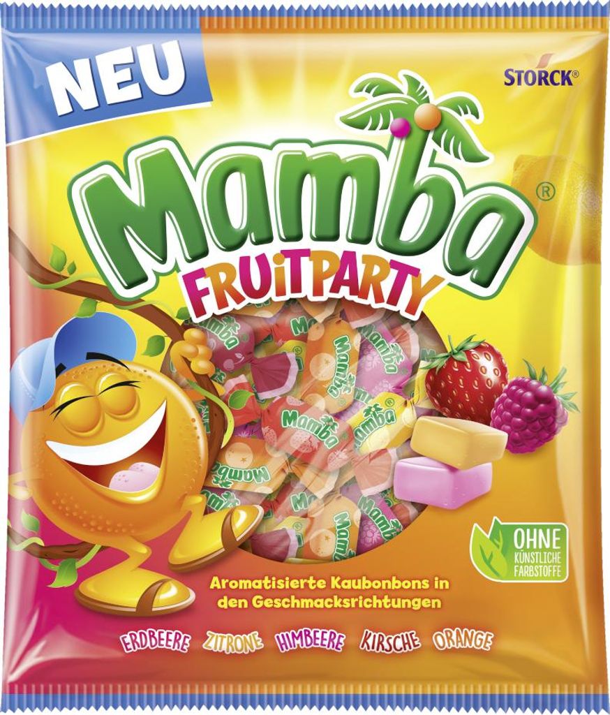 Storck Mamba Fruitparty Kaubonbons mit Fruchtgeschmack Packung 290g