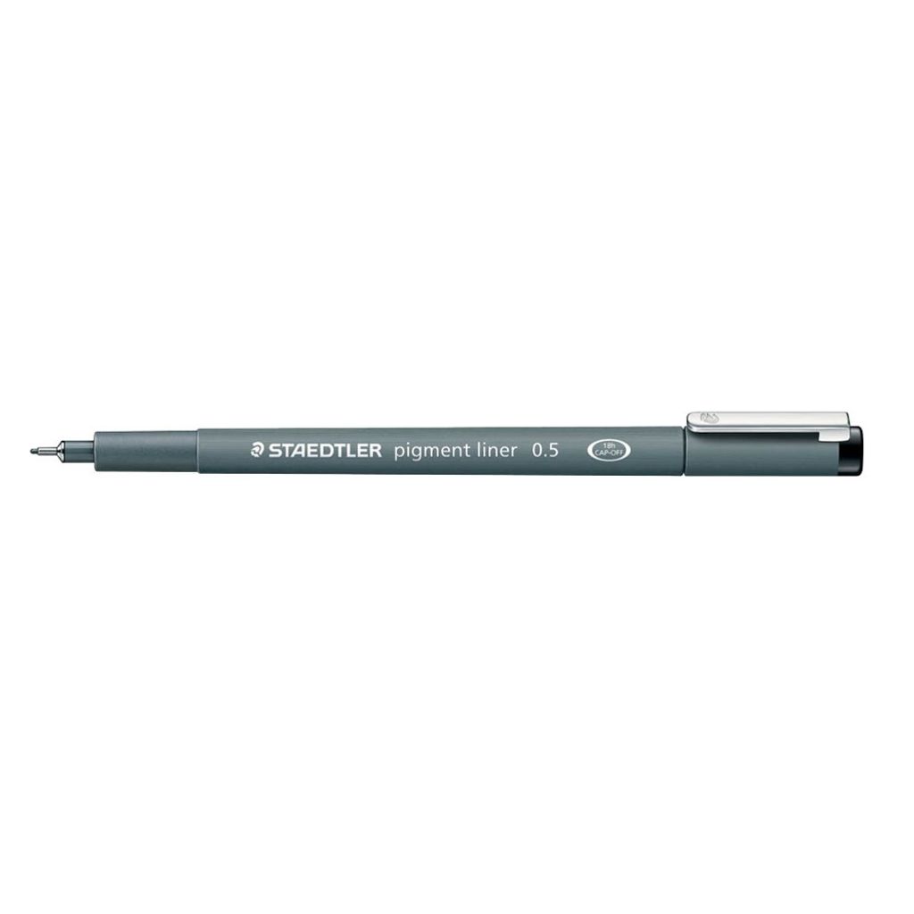 Staedtler Pigment Liner 308, Černá, Černá, Šedá, 0,5 mm, Obrázek produktu 