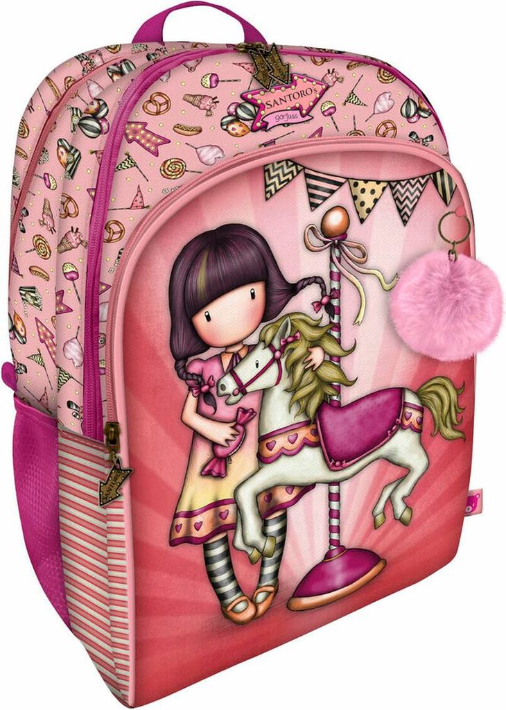 Schulrucksack Gorjuss Carousel Lachsfarben 34.5 x 43.5 x 22 cm