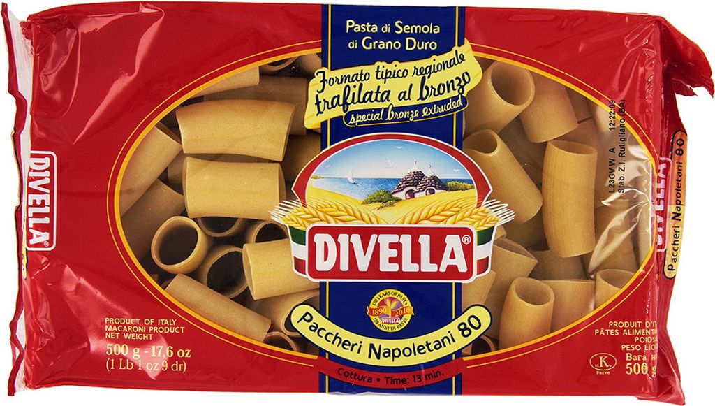 12x Divella Pasta Paccheri Napoletani N.80 500g Produktbild 