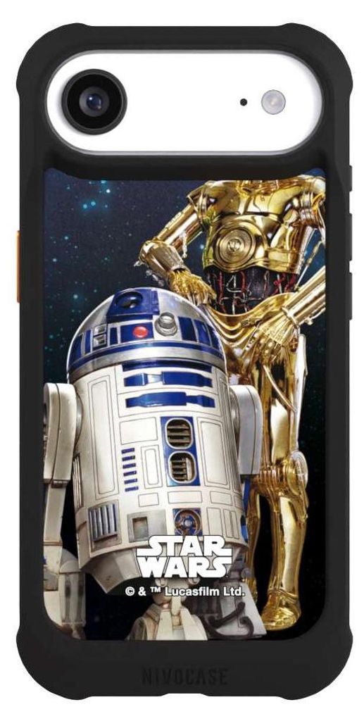 NIVOCASE Hülle für Apple iPhone Air Stoßfeste Handyhülle NIVOmax Case Schwarz Star Wars Weltall R2D2