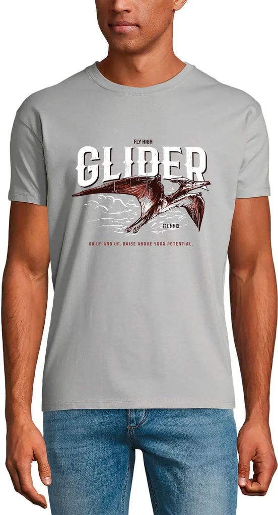 Herren Grafik T-Shirt Hochfliegendes Segelflugzeug - Pteranodon Reptil – Fly High Glider - Pteranodon Reptile – Öko-Verantwortlich Vintage Jah...