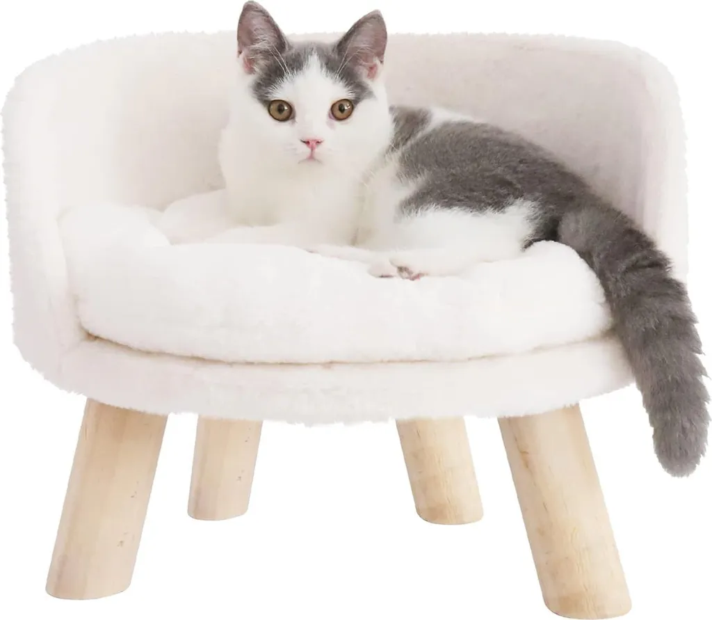 Lit chaise scandinave pour animaux avec coussin imperméable Ø 40 cm
