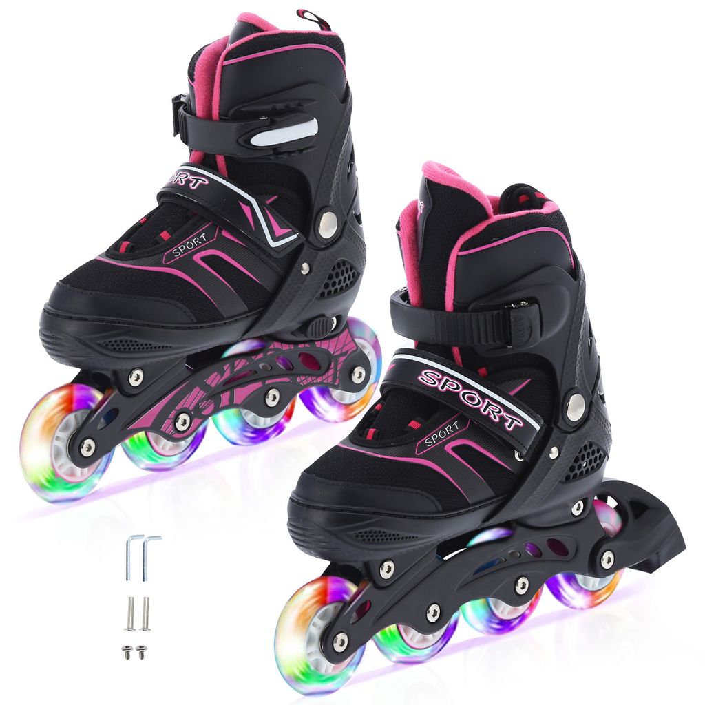 Inline Skate verstellbare Inliner Skates Kinder Rollschuhe ABEC7 Größe S 10 