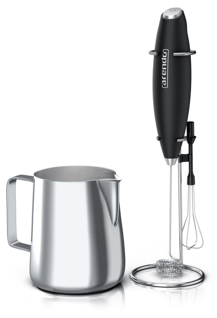 Arendo Milchkännchen mit Stab Milchaufschäumer elektrisch Produktbild 