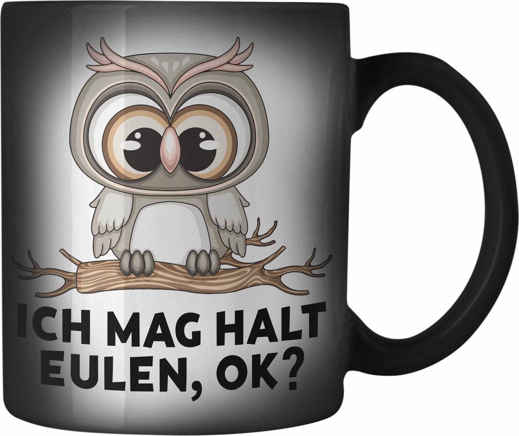 Trendation - Eulen Fans Farbwechsel Zauber-Tasse Geschenk Produktbild 
