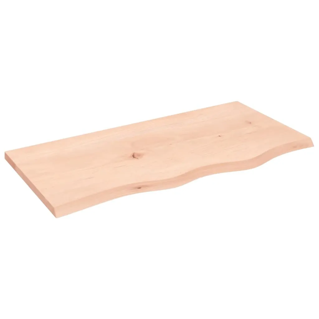 Piano d'Appoggio Bagno 80x40x2cm | Legno Massiccio Pregiato Grezzo
