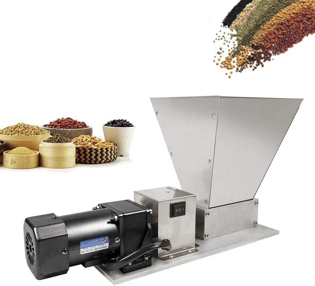 Moulin à Malt Électrique réglable, 2 Cylindres pour Home Brewers de Bière