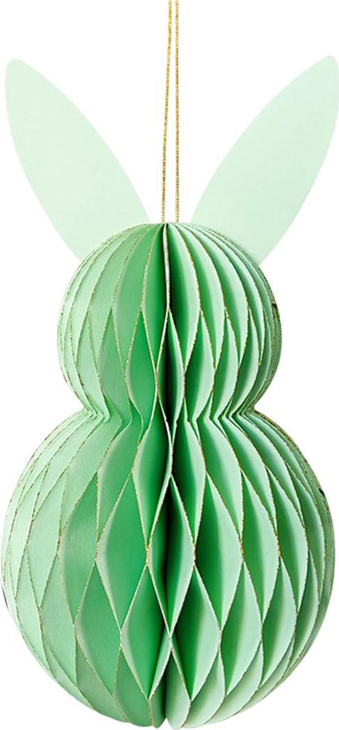 Waben-Osterornament, 3D-Papierhase, hängende Dekoration, Waben-Kaninchen-Ornament, Tischdekoration für Osterpartys, Frühlingsfeiern