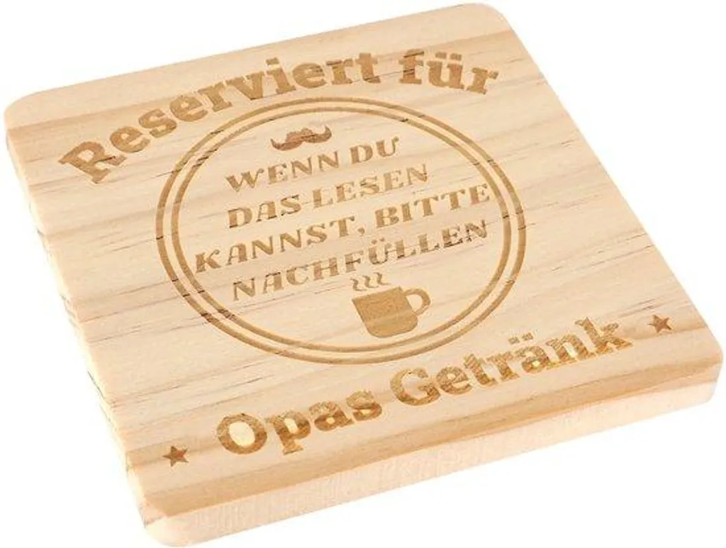 Sous-bock en Bois Rond pour Bière, Cadeau de Noël Original pour Homme