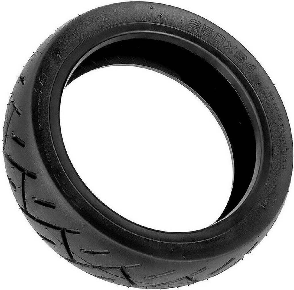 Pneumatico Pieno 250x64 Per Xiaomi 4 Ultra E Navee S65 – Gomma Antiforatura, Design Antiscivolo, 10 Pollici