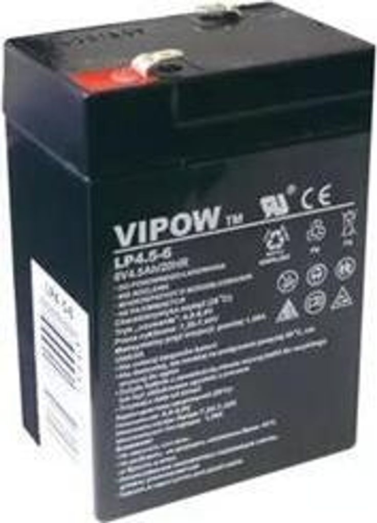 Baterie olověná  6V / 4,5Ah HQ VIPOW gelový akumulátor Obrázek produktu 