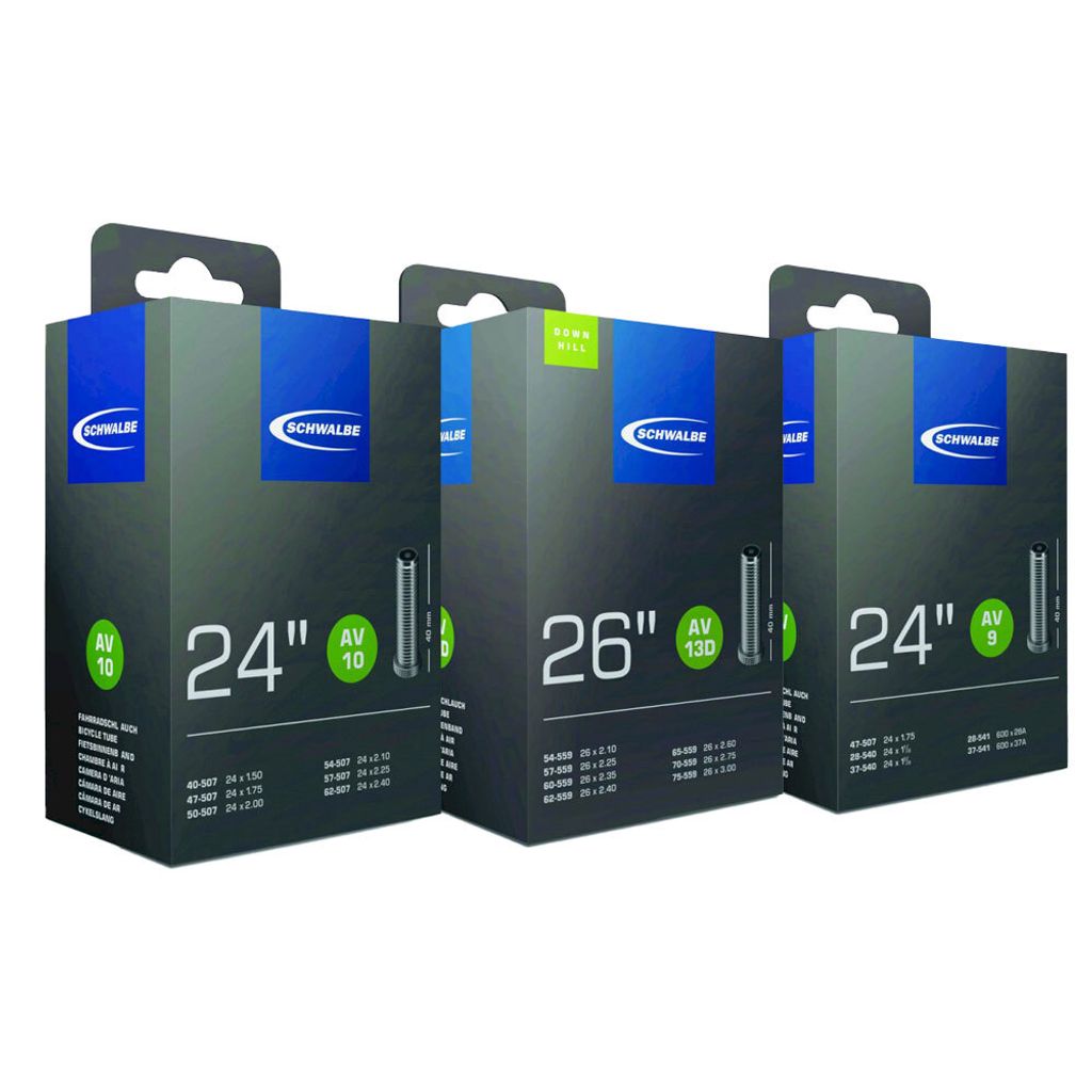 2x Schwalbe AV 13F 26 Zoll Freeride Schlauch Auto Ventil Produktbild 