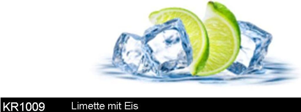 Küchenrückwand, Nischenverkleidung, perfekt für die Küche & das Esszimmer KR1009 - Motiv Limette mit Eis 120 x 50 cm