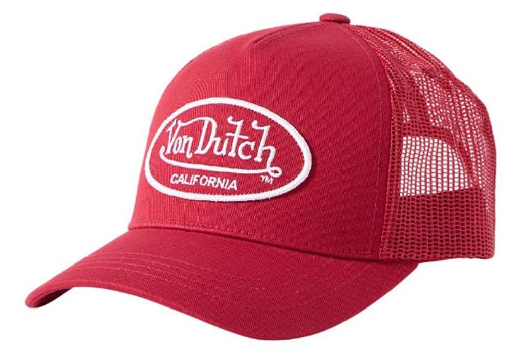 Von Dutch Originals Trucker Cap CALIFORNIA Strapback Mesh mechanic red