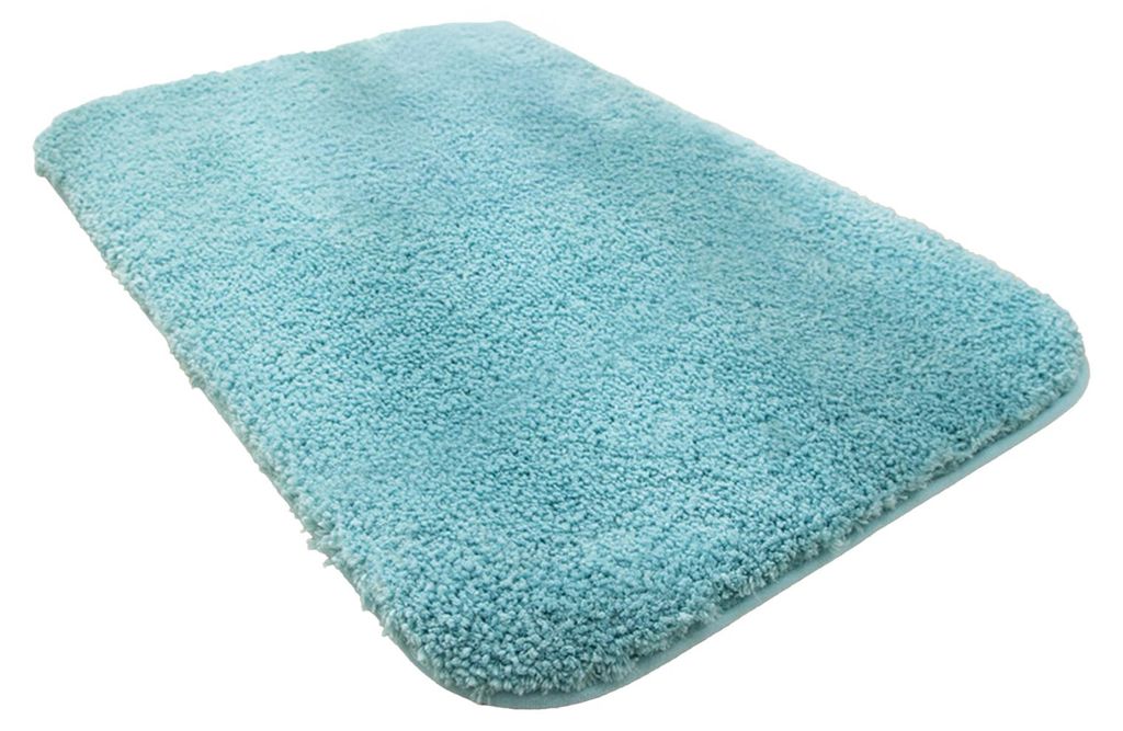 Saugfähige, weiche Badezimmer-Fußmatte, einfarbig, maschinenwaschbar, rutschfest, für Badezimmer, Schlafzimmer, Eingangsbereich
