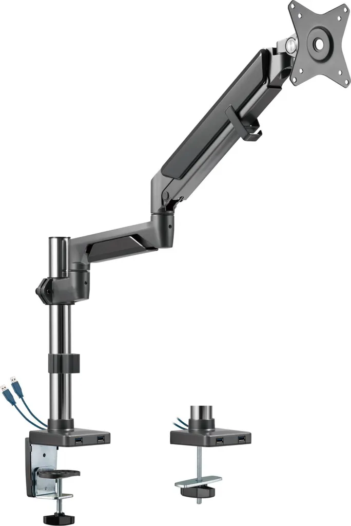 AlzaErgo Arm S105B Premium - Bras de Support Écran Noir avec Ports USB