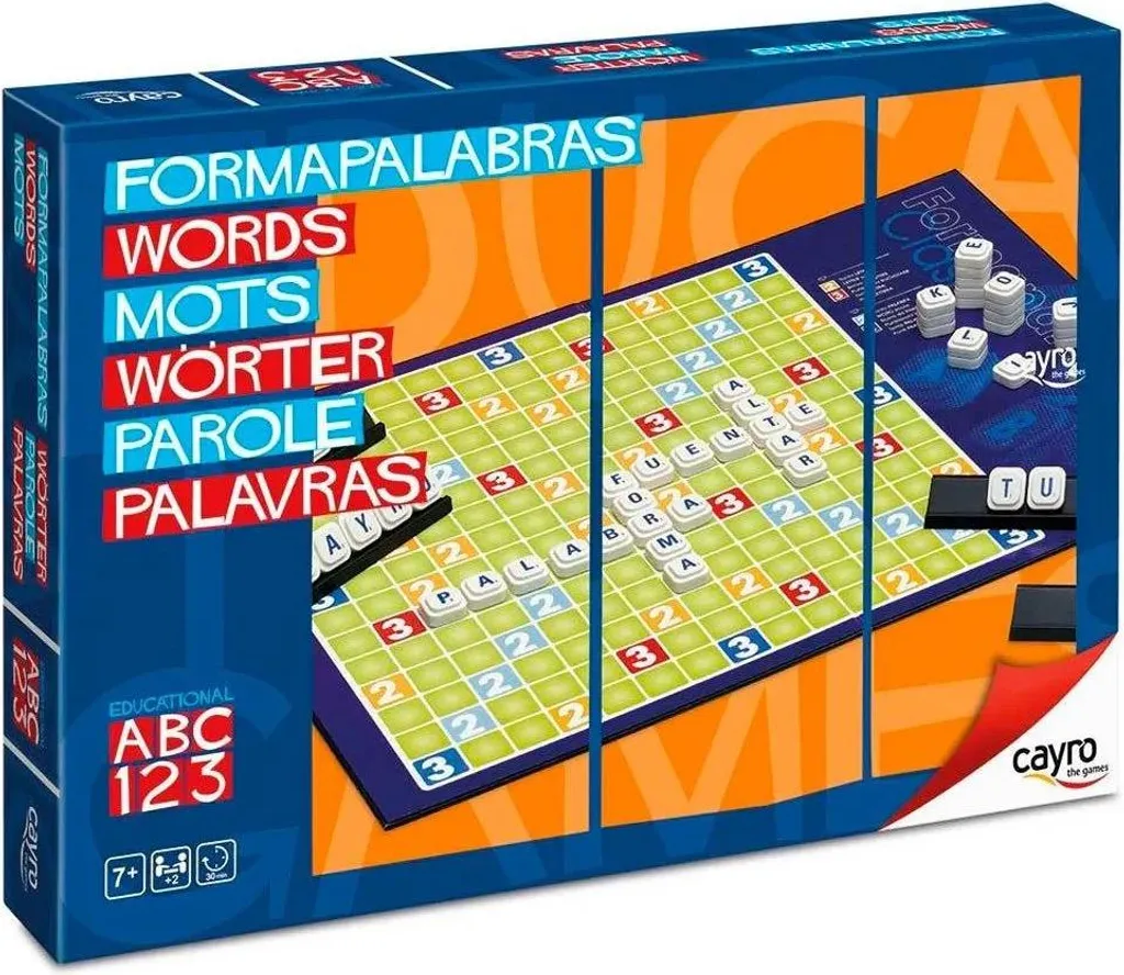 Jeu d'adresse Cayro en bois naturel et 24 blocs de couleur vive